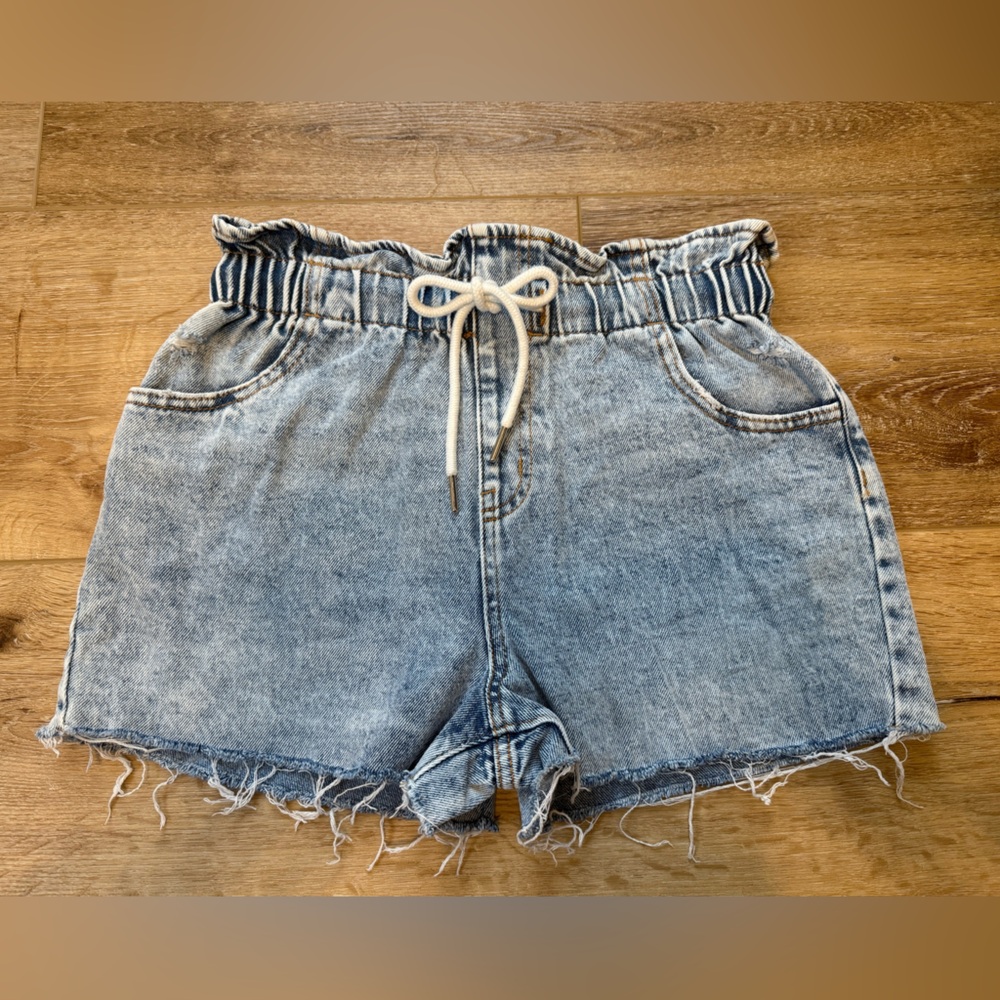 Wild Fable Paper Bag Drawstring High-Rise Denim Shorts Size XS